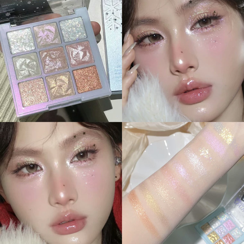 9Color Eyeshadow Palette Rose  - Korean Tea Set review and price