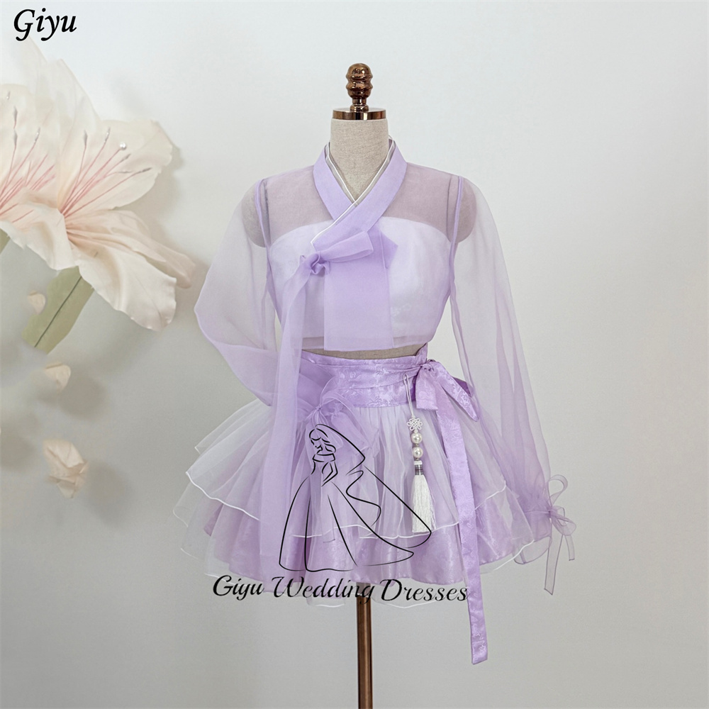 Giyu Purple Hanbok Mini Dress  - Korean Tea Set review and price