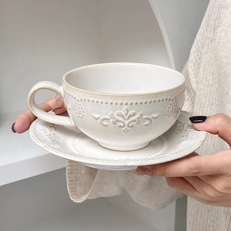 French Retro Relief Flower Cup - Korean Tea Set review and price